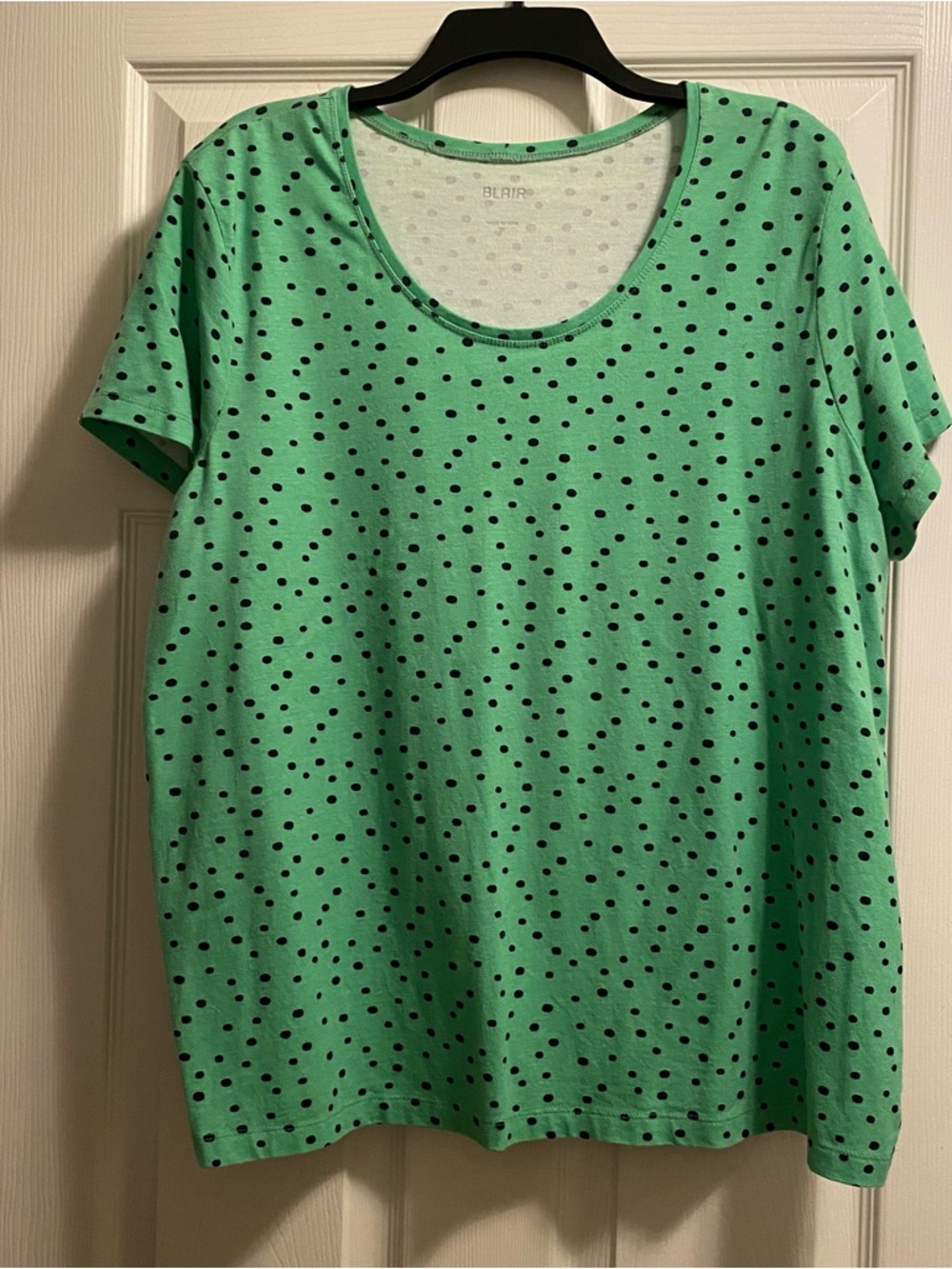 Blair Mint Green Short Sleeve Polka Dot Tee